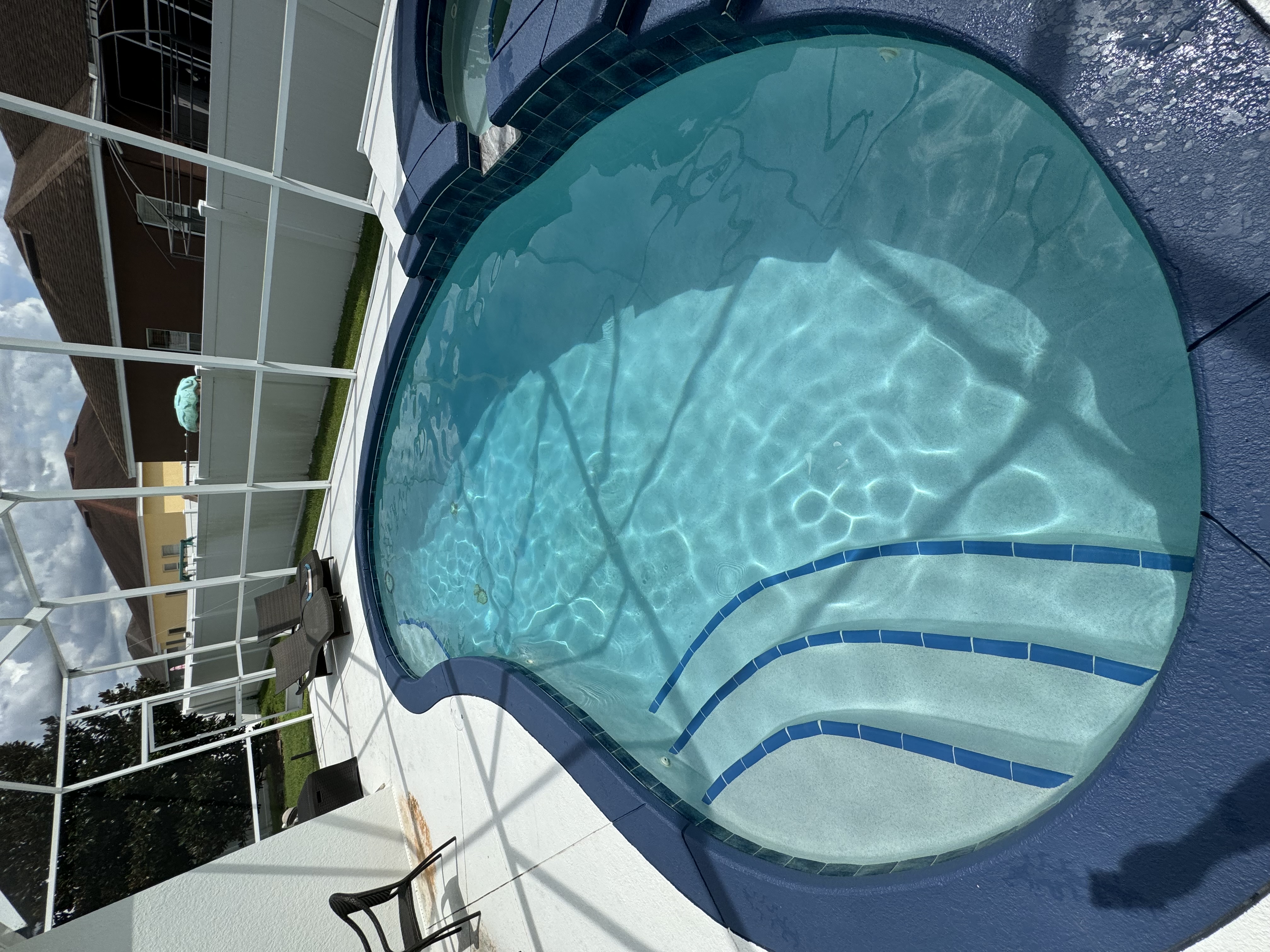 Crystal clear pool after service