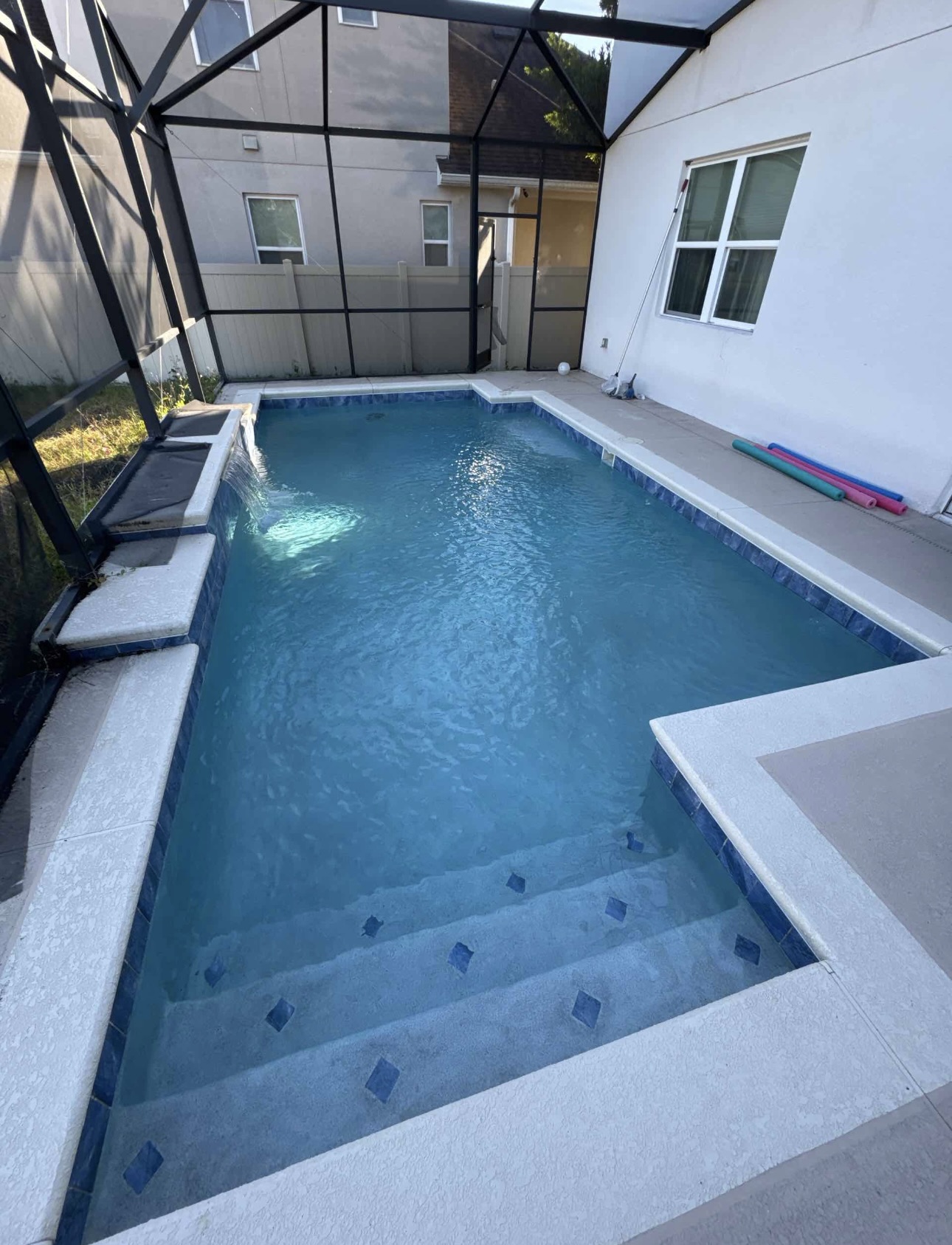 Crystal clear pool after service